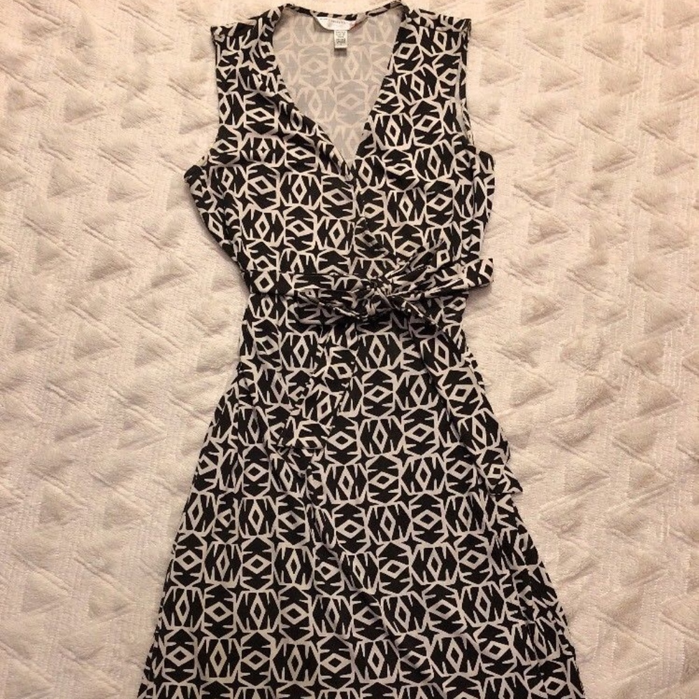 Diane Von Furstenburg Vintage Print Jude Silk sz 8